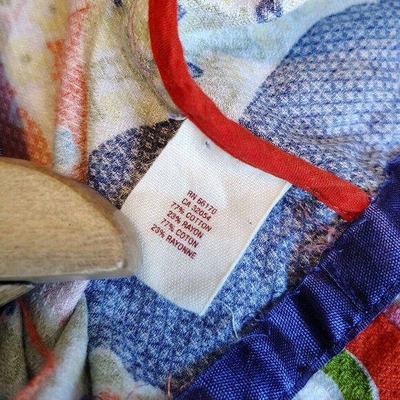 ANTHROPOLOGIE Maeve Orava Pink Purple Paisley Shift Dress Mod Retro Colorful 0P - Picture 8 of 9